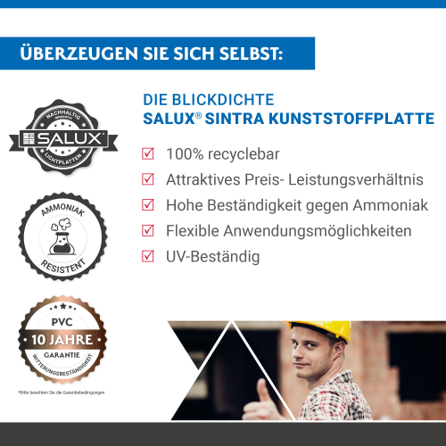 SALUX® SINTRA PVC Kunststoffplatte | Länge: 2000 mm | Farbe: Grün Metallic | Stärke: 0,80 mm #2