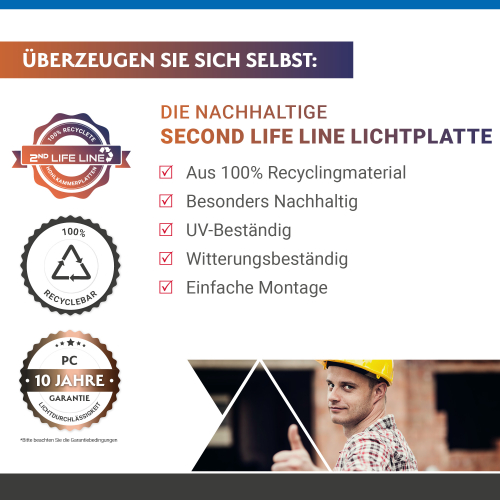 SALUX® 2ND LIFE LINE Trapezplatte | 20/1100LR | Länge: 2000 mm | Farbe: Klar | Stärke: 1,2 mm | Breite: 1140 mm #3