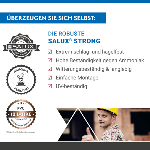 SALUX® PVC Wellplatte | 76/18 | STRONG | Länge: 2000 mm | Farbe: Anthrazit | Stärke: 1,20 mm #2