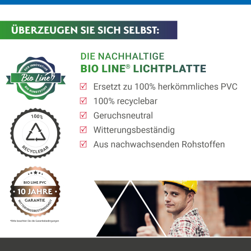 SALUX® BIO LINE® Spundwand | 70/18 | Länge: 3500 mm | Farbe: Klar | Stärke: 1,20 mm | Breite: 1090 mm #2