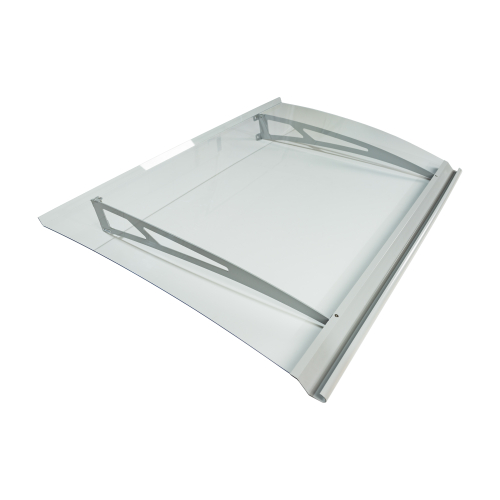 Haustürvordach | RAL 9006 Weißaluminium | Stärke 3 mm | 1400 x 900 mm #1