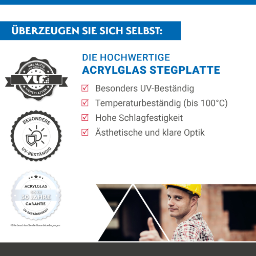 AntiDrop Stegdoppelplatte | 16 mm | Länge: 2000 mm | Farbe: Opal | Breite: 1200 mm #2