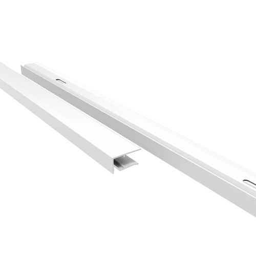 Alu-Abschlussprofil Unterseite - Geschlitzt | Weiß (RAL 9016) | 10 mm | 1050 mm Alu-Abschlussprofil