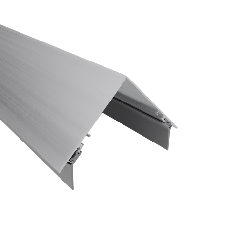 Alu-Firstprofil 125 x 125 mm - FP125 | 6100 mm | Blank | mit vormontierten Dichtungen #1