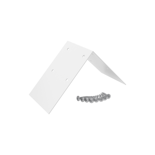 Alu-Firstprofilverbinder Weiß (RAL 9016) | vier Bohrungen pro Schenkel | inkl. Befestigungsschrauben Alu-Firstprofilverbinder