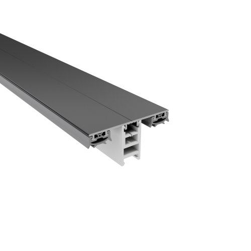 Mittelprofil mit PVC Adapter und Dichtung Oberprofil für Plattenstärke 17 - 34 mm | Anthrazit | 5000 mm Mittelprofil mit PVC Adapter und Dichtung | Oberprofil für Plattenstärke 17 - 34 mm | Anthrazit | 5000 mm #1
