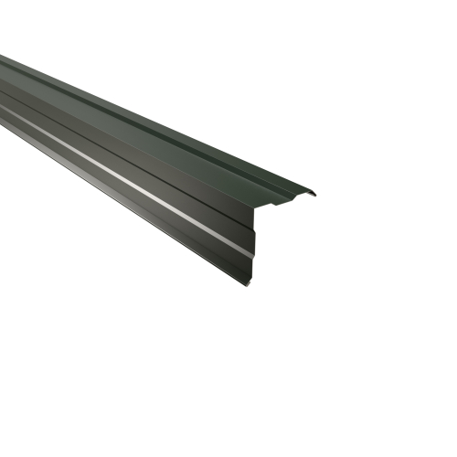 Ortgangwinkel gesickt Typ 1 | 90° | SONDERKANTTEIL | Stahl 0,63 mm | 25 µm Polyester | RAL 6020 Chromoxidgrün #1