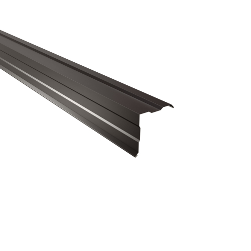 Ortgangwinkel gesickt Typ 1 | 90° | SONDERKANTTEIL | Stahl 0,75 mm | 25 µm Polyester | RAL 8017 Schokoladenbraun #1