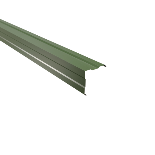 Außenecke gesickt | 90° 2450 mm | Stahl 0,50 mm | 25 µm Polyester | RAL 6011 Resedagrün Außenecke gesickt | 90°