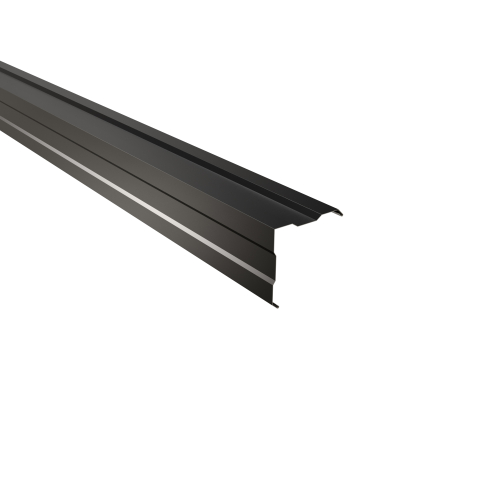 Außenecke gesickt | 90° 2450 mm | Stahl 0,50 mm | 25 µm Polyester | RAL 9005 Tiefschwarz Außenecke gesickt | 90°