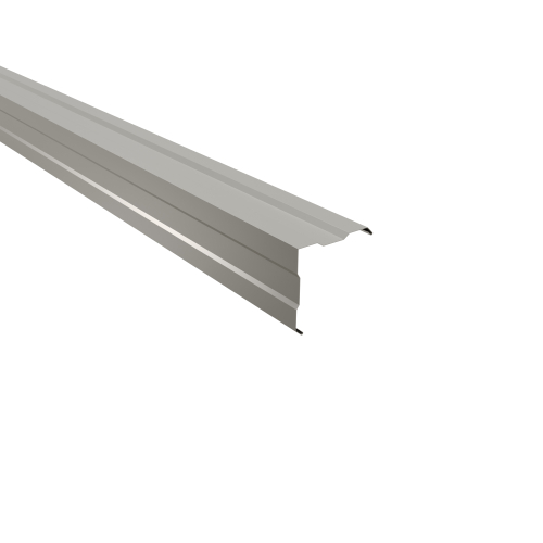 Außenecke gesickt | 90° 2450 mm | Stahl 0,63 mm | 25 µm Polyester | RAL 9006 Weißaluminium Außenecke gesickt | 90°