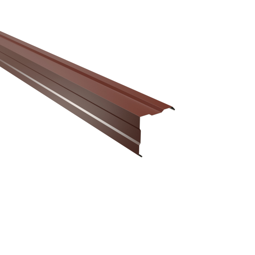 Außenecke gesickt | 90° 2450 mm | Aluminium 0,70 mm | 25 µm Polyester | RAL 8012 Rotbraun Außenecke gesickt | 90°