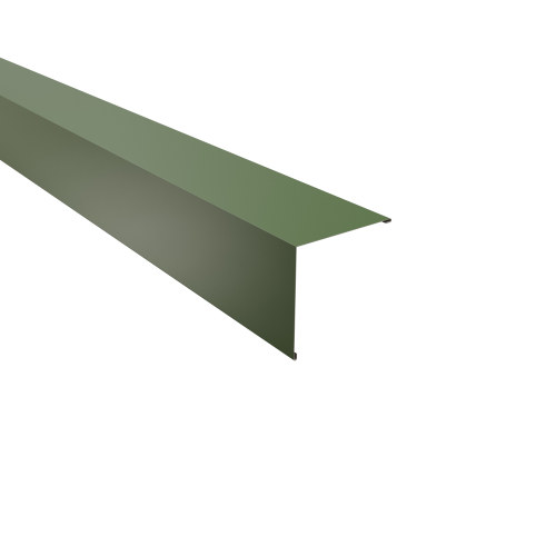 Außenecke Typ 2 | 90° SONDERKANTTEIL | Stahl 0,50 mm | 25 µm Polyester | RAL 6011 Resedagrün Außenecke Typ 2 | 90°