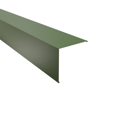 Außenecke Typ 3 | 90° SONDERKANTTEIL | Stahl 0,50 mm | 25 µm Polyester | RAL 6011 Resedagrün Außenecke Typ 3 | 90°
