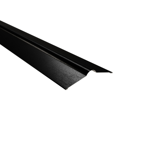 Firstblech flach | 150° 2000 mm | Stahl 0,50 mm | 35 µm Mattpolyester | 33 Schwarz Firstblech flach | 150°