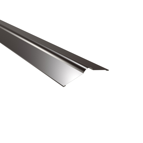 Firstblech flach Typ 1 | 150° | SONDERKANTTEIL | Stahl 0,63 mm | 25 µm Polyester | RAL 8017 Schokoladenbraun #1
