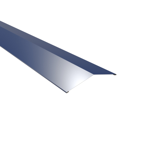 Firstblech flach Typ 2 | 150° SONDERKANTTEIL | Stahl 0,50 mm | 25 µm Polyester | RAL 5010 Enzianblau Firstblech flach Typ 2 | 150°