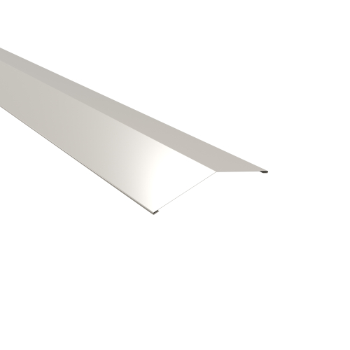 Firstblech flach Typ 2 | 150° SONDERKANTTEIL | Stahl 0,50 mm | 25 µm Polyester | RAL 9010 Reinweiß Firstblech flach Typ 2 | 150°