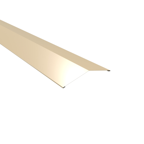 Firstblech flach Typ 2 | 150° SONDERKANTTEIL | Stahl 0,75 mm | 25 µm Polyester | RAL 1015 Hellelfenbein Firstblech flach Typ 2 | 150°