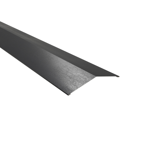 Firstblech flach Typ 2 | 150° SONDERKANTTEIL | Stahl 0,50 mm | 35 µm Mattpolyester | 23 Dunkelgrau Firstblech flach Typ 2 | 150°