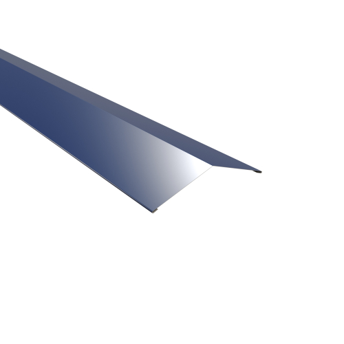 Firstblech flach Typ 3 | 140° SONDERKANTTEIL | Stahl 0,50 mm | 25 µm Polyester | RAL 5010 Enzianblau Firstblech flach Typ 3 | 140°