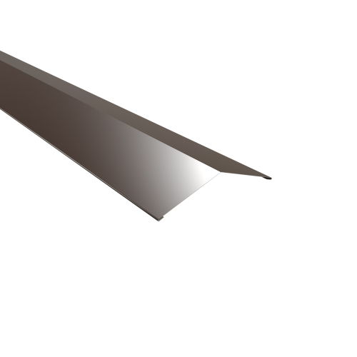 Firstblech flach Typ 3 | 140° SONDERKANTTEIL | Stahl 0,50 mm | 25 µm Polyester | RAL 8014 Sepiabraun Firstblech flach Typ 3 | 140°