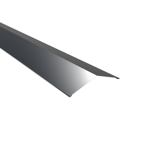 Firstblech flach Typ 3 | 140° SONDERKANTTEIL | Stahl 0,63 mm | 25 µm Polyester | RAL 7016 Anthrazitgrau Firstblech flach Typ 3 | 140°