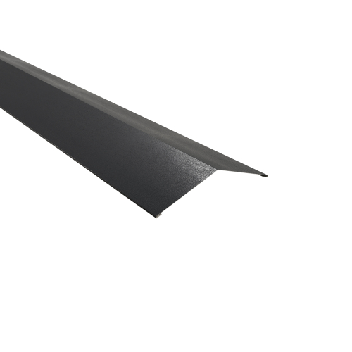 Firstblech flach Typ 3 | 140° SONDERKANTTEIL | Stahl 0,50 mm | 35 µm Mattpolyester | 23 Dunkelgrau Firstblech flach Typ 3 | 140°