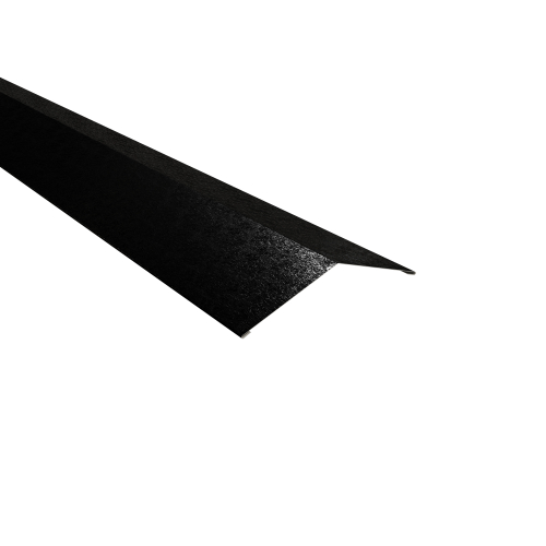 Firstblech flach Typ 3 | 140° SONDERKANTTEIL | Stahl 0,50 mm | 80 µm Shimoco | RAL 9005 Tiefschwarz Firstblech flach Typ 3 | 140°