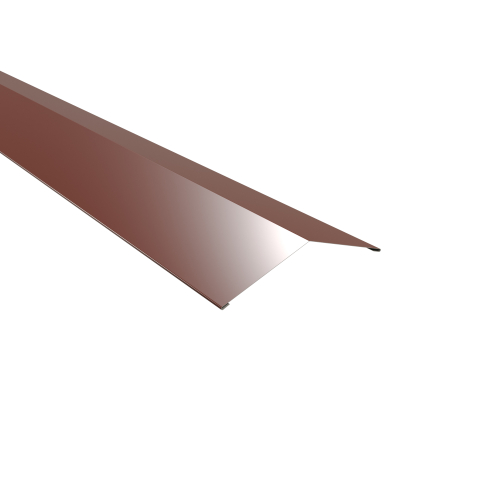 Firstblech flach Typ 3 | 140° SONDERKANTTEIL | Aluminium 0,70 mm | 25 µm Polyester | RAL 8012 Rotbraun Firstblech flach Typ 3 | 140°