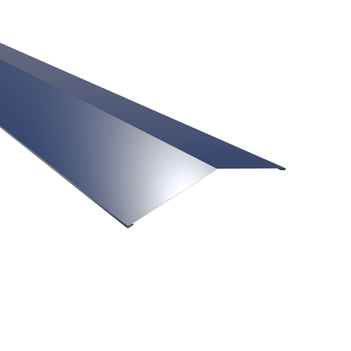Firstblech flach Typ 4 | 150° | SONDERKANTTEIL | Stahl 0,50 mm | 25 µm Polyester | RAL 5010 Enzianblau #1