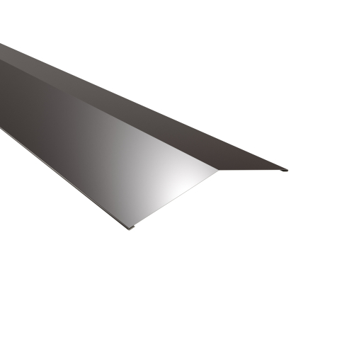Firstblech flach Typ 4 | 150° | SONDERKANTTEIL | Stahl 0,75 mm | 25 µm Polyester | RAL 8017 Schokoladenbraun #1
