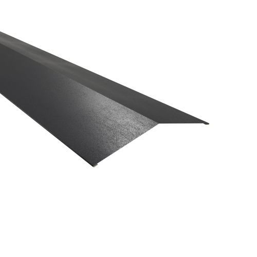 Firstblech flach Typ 4 | 150° SONDERKANTTEIL | Stahl 0,50 mm | 35 µm Mattpolyester | 23 Dunkelgrau Firstblech flach Typ 4 | 150°