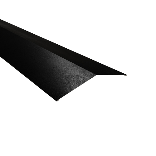 Firstblech flach Typ 4 | 150° | SONDERKANTTEIL | Stahl 0,50 mm | 35 µm Mattpolyester | 33 Schwarz #1
