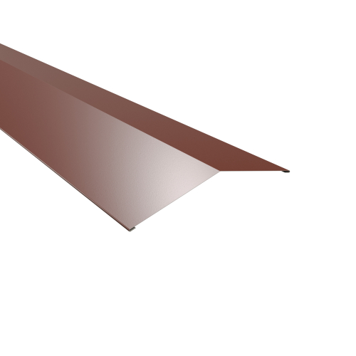 Firstblech flach Typ 4 | 150° SONDERKANTTEIL | Stahl 0,50 mm | 60 µm Puramid | RAL 8012 Rotbraun Firstblech flach Typ 4 | 150°