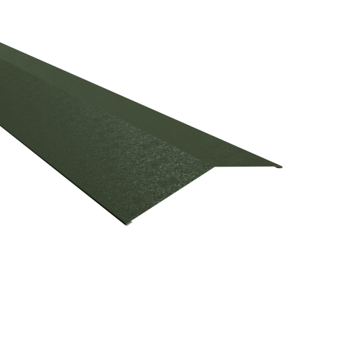 Firstblech flach Typ 4 | 150° SONDERKANTTEIL | Stahl 0,50 mm | 80 µm Shimoco | RAL 6020 Chromoxidgrün Firstblech flach Typ 4 | 150°