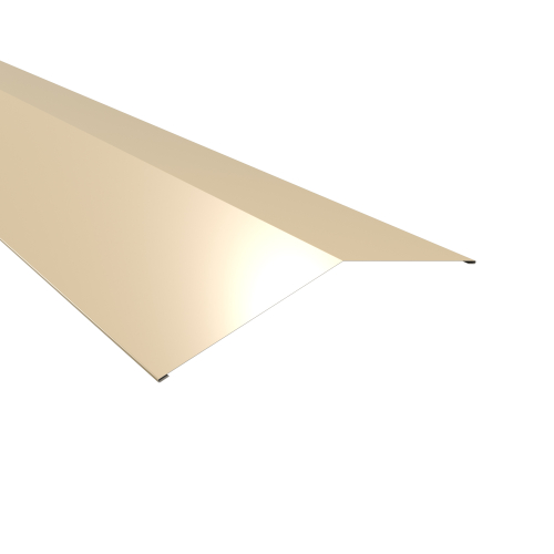 Firstblech flach Typ 5 | 150° SONDERKANTTEIL | Stahl 0,50 mm | 25 µm Polyester | RAL 1015 Hellelfenbein Firstblech flach Typ 5 | 150°