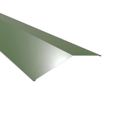 Firstblech flach Typ 5 | 150° SONDERKANTTEIL | Stahl 0,50 mm | 25 µm Polyester | RAL 6011 Resedagrün Firstblech flach Typ 5 | 150°