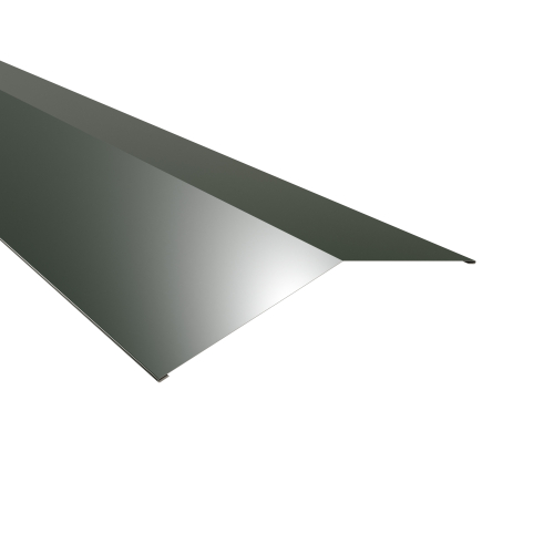 Firstblech flach Typ 5 | 150° SONDERKANTTEIL | Stahl 0,63 mm | 25 µm Polyester | RAL 6020 Chromoxidgrün Firstblech flach Typ 5 | 150°