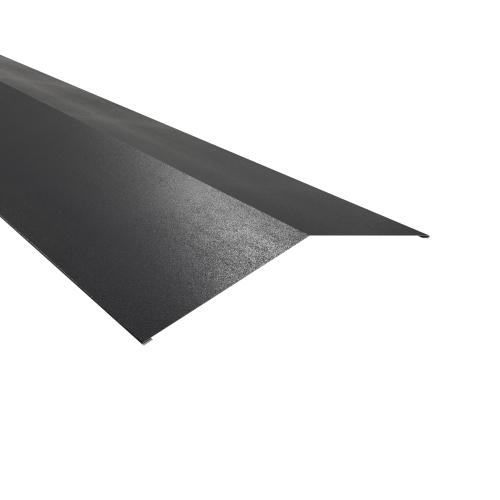 Firstblech flach Typ 5 | 150° SONDERKANTTEIL | Stahl 0,50 mm | 35 µm Mattpolyester | 23 Dunkelgrau Firstblech flach Typ 5 | 150°