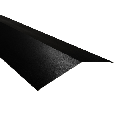 Firstblech flach Typ 5 | 150° SONDERKANTTEIL | Stahl 0,50 mm | 35 µm Mattpolyester | 33 Schwarz Firstblech flach Typ 5 | 150°