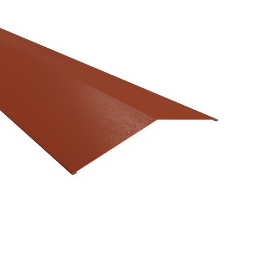 Firstblech flach Typ 5 | 150° SONDERKANTTEIL | Stahl 0,50 mm | 35 µm Mattpolyester | 75 Ziegelrot Firstblech flach Typ 5 | 150°