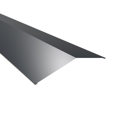 Firstblech flach Typ 5 | 150° SONDERKANTTEIL | Stahl 0,50 mm | 60 µm Puramid | RAL 7016 Anthrazitgrau Firstblech flach Typ 5 | 150°