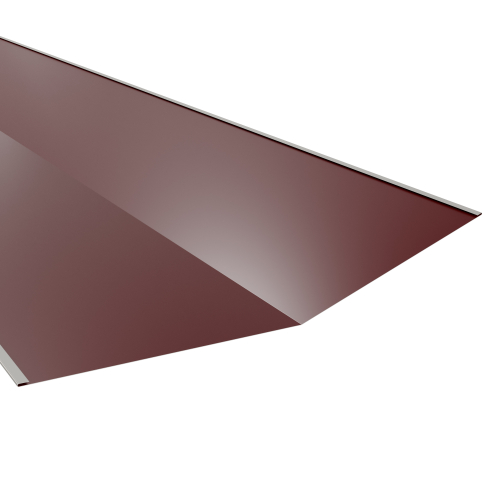 Kehlblech | 2000 mm | Stahl 0,50 mm | 25 µm Polyester | RAL 3005 Weinrot #1