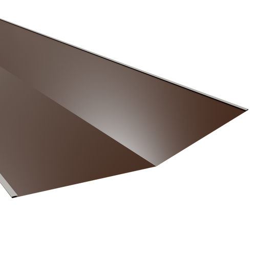 Kehlblech | 2000 mm | Stahl 0,75 mm | 25 µm Polyester | RAL 8011 Nussbraun #1