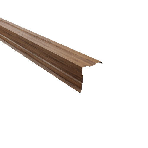 Ortgangwinkel gesickt | 90° | 2000 mm | Stahl 0,50 mm | 35 µm Strukturpolyester | Holzoptik Eiche #1