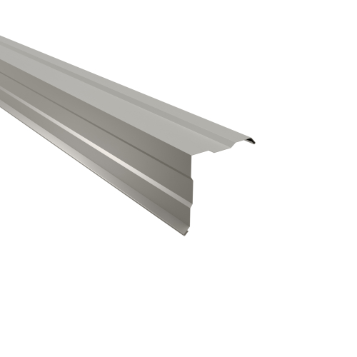 Ortgangwinkel gesickt Typ 2 | 90° SONDERKANTTEIL | Stahl 0,75 mm | 25 µm Polyester  | RAL 9006 Weißaluminium Ortgangwinkel gesickt Typ 2 | 90° | SONDERKANTTEIL | Stahl 0,75 mm | 25 µm Polyester  | RAL 9006 Weißaluminium #1