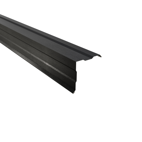 Ortgangwinkel gesickt Typ 2 | 90° SONDERKANTTEIL | Stahl 0,50 mm | 35 µm Mattpolyester | 23 Dunkelgrau Ortgangwinkel gesickt Typ 2 | 90°