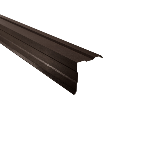 Ortgangwinkel gesickt Typ 2 | 90° SONDERKANTTEIL | Stahl 0,50 mm | 35 µm Mattpolyester | 32 Dunkelbraun Ortgangwinkel gesickt Typ 2 | 90°