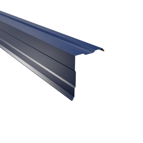 Ortgangwinkel gesickt Typ 3 | 90° SONDERKANTTEIL | Stahl 0,50 mm | 25 µm Polyester | RAL 5010 Enzianblau Ortgangwinkel gesickt Typ 3 | 90°